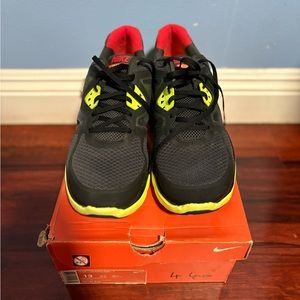 Nike Black and Neon Yellow Sneakers